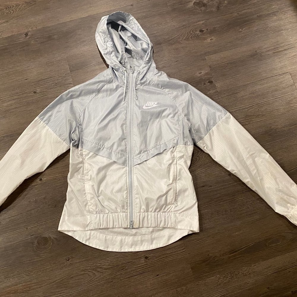 Silver/White Nike Sportswear Windrunner Jacket
